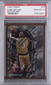 1996/97 Finest With Coating #74 Kobe Bryant Rookie Card – PSA GEM MT 10